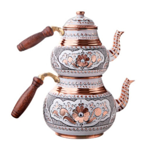 COPPER TEAPOT WHITE - Hakan Makes Kitchens Smile