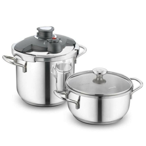 ALIA 4 PCS PRESSURE COOKER 6.0 lt - 3.0 lt (202.9 oz - 101.4 oz)