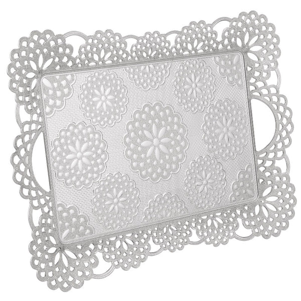 DANTEL RECTANGULAR TRAY NICKEL 39 x 25 cm (15.4" x 9.8") - Hakan Makes Kitchens Smile