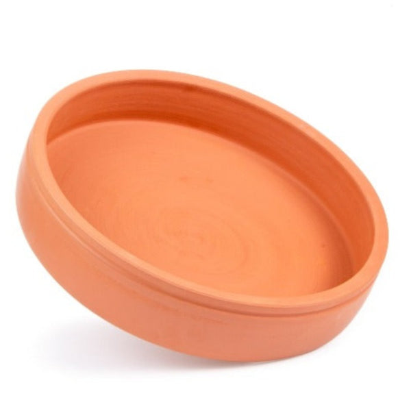 CLAY MEAT PAN HANDMADE 40 x 5 cm (15.7" x 2.0") 1 PCS - Hakan Makes Kitchens Smile