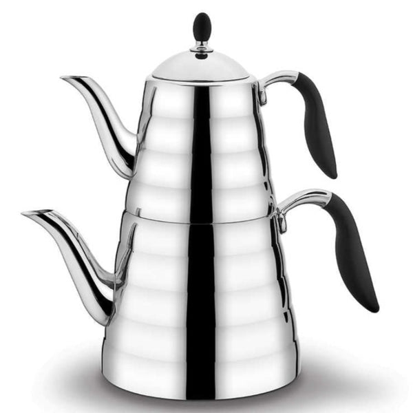 VIVA TEA POT SET- BLACK 1.1 lt - 2.5 lt (37.2- 84.5 oz) - Hakan Makes Kitchens Smile