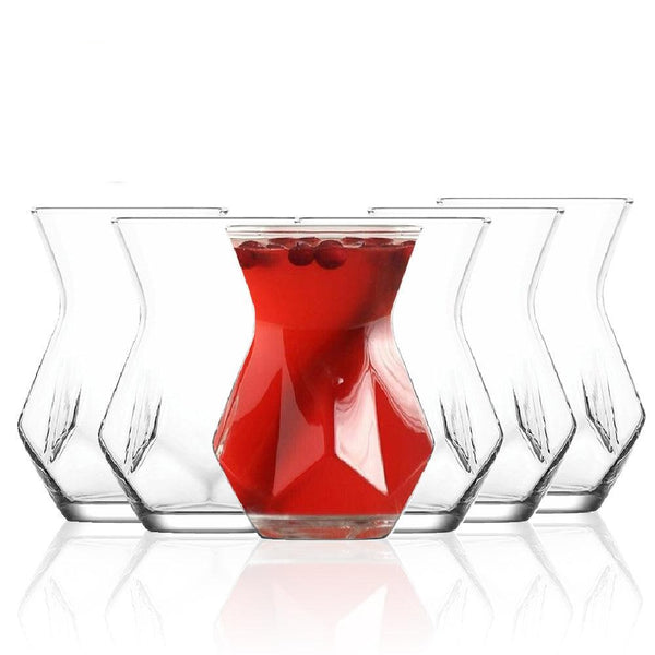 ALYA TEA GLASS 165 cc (5 .6 oz) 6 Pcs Set - Hakan Makes Kitchens Smile