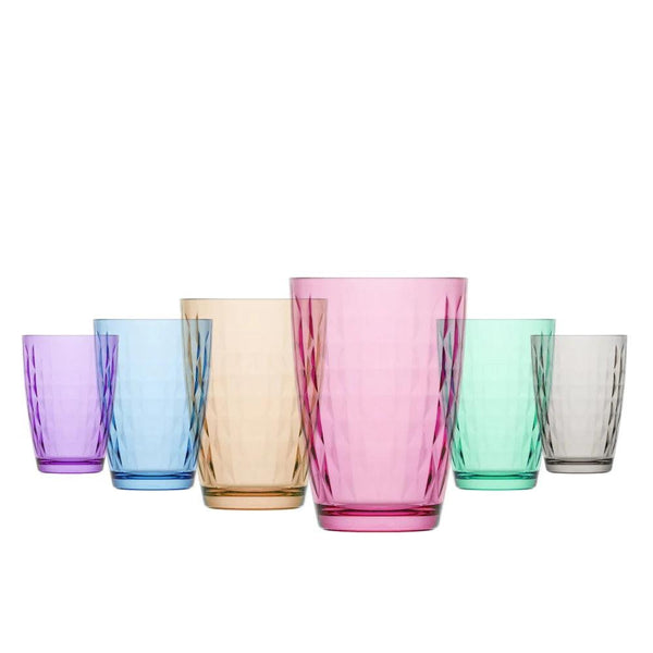 ARTEMIS LONG DRINK COLORED 415 cc (14 oz) 6 Pcs Set - Hakan Makes Kitchens Smile