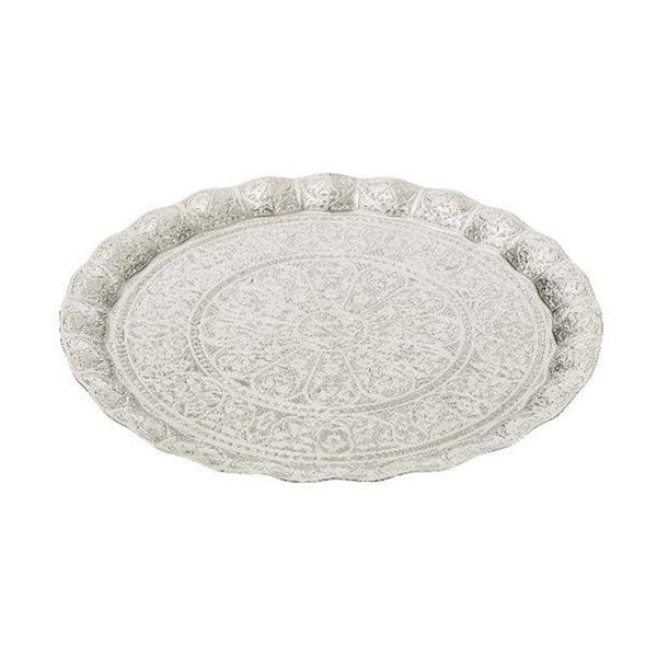 AYT ROUND TRAY 33 cm (13") NICKEL - Hakan Makes Kitchens Smile