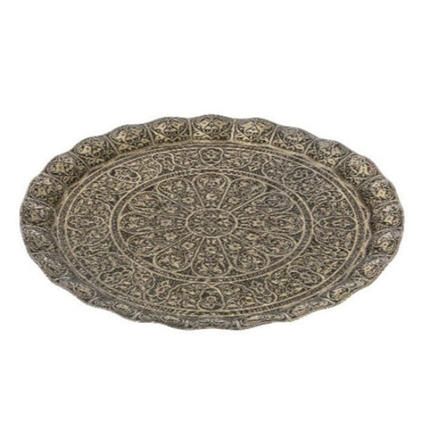 ROUND TRAY 33 cm (13") ANTIC YELLOW - Hakan Makes Kitchens Smile