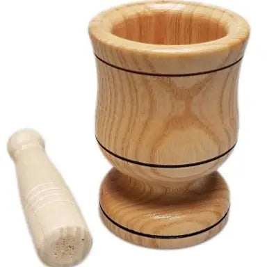 Wooden Big Mortar and Pestle 12 oz (340 ml)