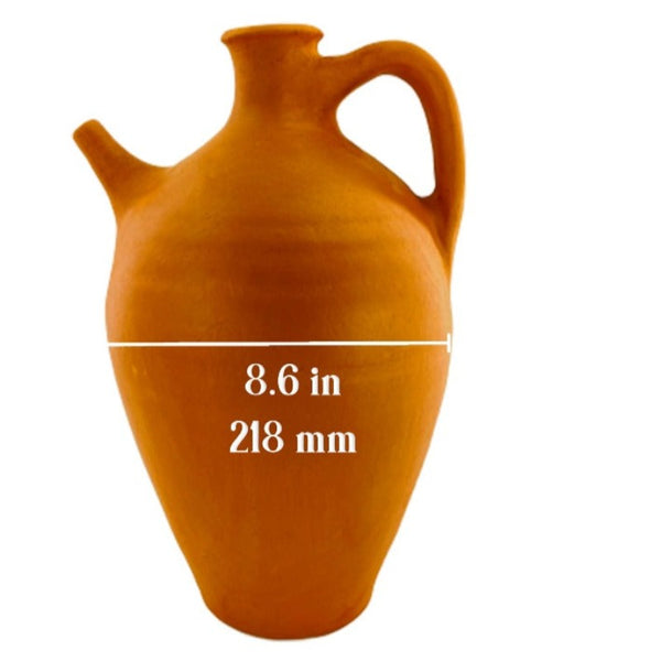 CLAY PITCHER HANDMADE MIDI 29 cm (11.4") - Hakan Makes Kitchens Smile