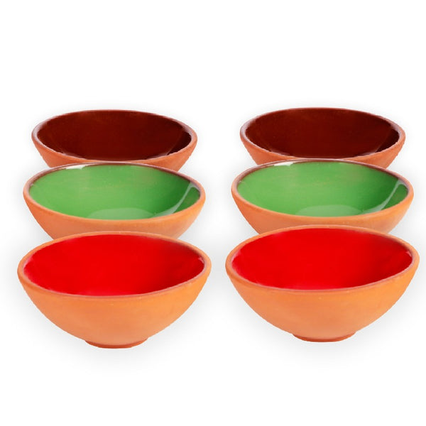 CLAY BOWL AFRA 8 cm (3.2") 6 PCS SET - Hakan Makes Kitchens Smile