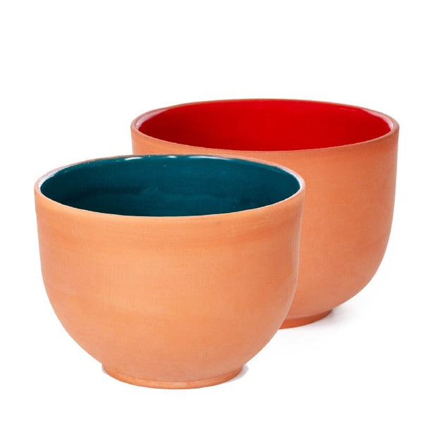 CLAY BOWL ALYA 13 x 9.5 cm (5.1" x 3.7") 2 PCS SET - Hakan Makes Kitchens Smile