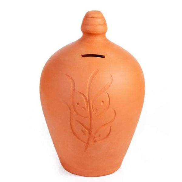 CLAY NATURAL MONEYBOX MIDI SIZE HANDMADE 1 PCS - Hakan Makes Kitchens Smile