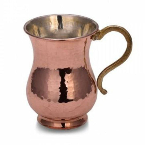 COPPER MUG HANDMADE CRUSHED 300 ml (10 1/4 oz) - Hakan Makes Kitchens Smile