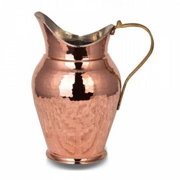 COPPER PITCHER ANTALYA HANDMADE CRUSHED 2500 ml (84 3/4 oz) - Hakan Makes Kitchens Smile