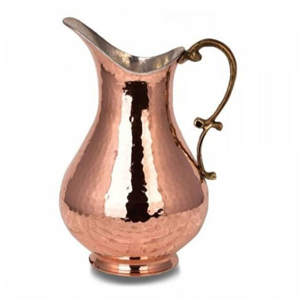 COPPER PITCHER MARAS HANDMADE CRUSHED 2000 ml (67 3/4 oz) - Hakan Makes Kitchens Smile