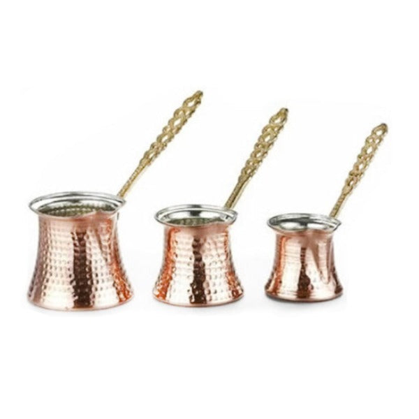 COPPER COFFEE POT SET 3 PCS No 1-2-3 - Hakan Makes Kitchens Smile