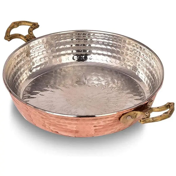 Copper Round Chef Pan, Authentic Design Copper Cookware, 5.5 in (14 cm)