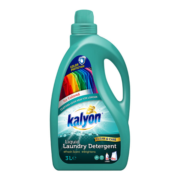 KALYON LIQUID LAUNDRY DETERGENT COLOR / 3 LT (101.4 OZ) - Hakan Makes Kitchens Smile