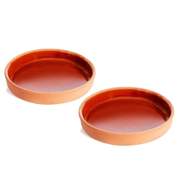 CLAY MEAT PAN 17 cm (6.7") ROUND 2 PCS SET - Hakan Makes Kitchens Smile