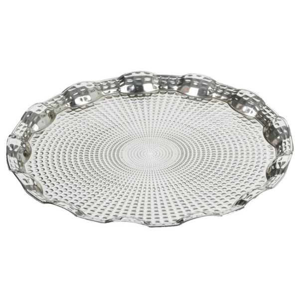 ROUND SILVER TRAY 35 cm (13.8") - Hakan Makes Kitchens Smile