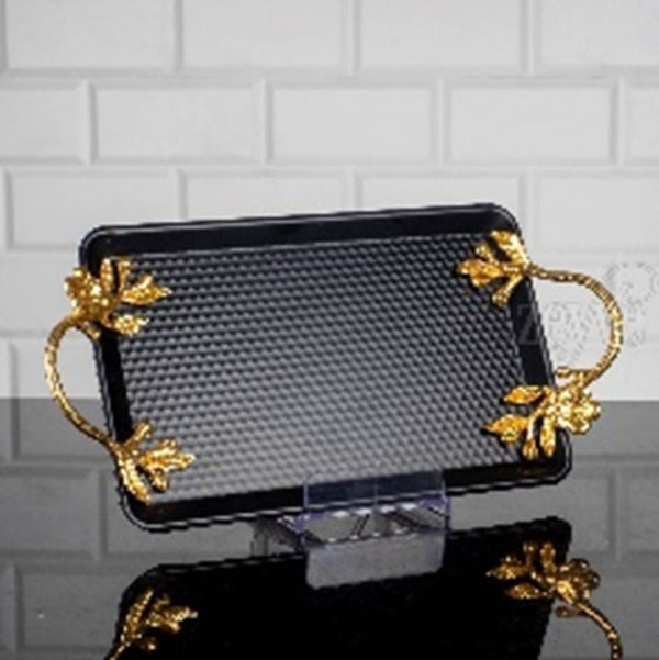 HONEYCOMB BLACK TRAY 36 x 18 cm (14.2'' × 7.1'') - Hakan Makes Kitchens Smile