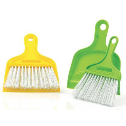 ZAMBAK Plastic Small Dustpan with Brush