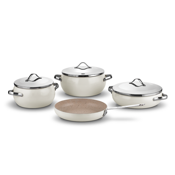 LUMIA COOKWARE 7 PCS SET (3.5 - 5.7 - 3.5 lt) (118.3 - 192.7 - 118.3 oz) - Hakan Makes Kitchens Smile